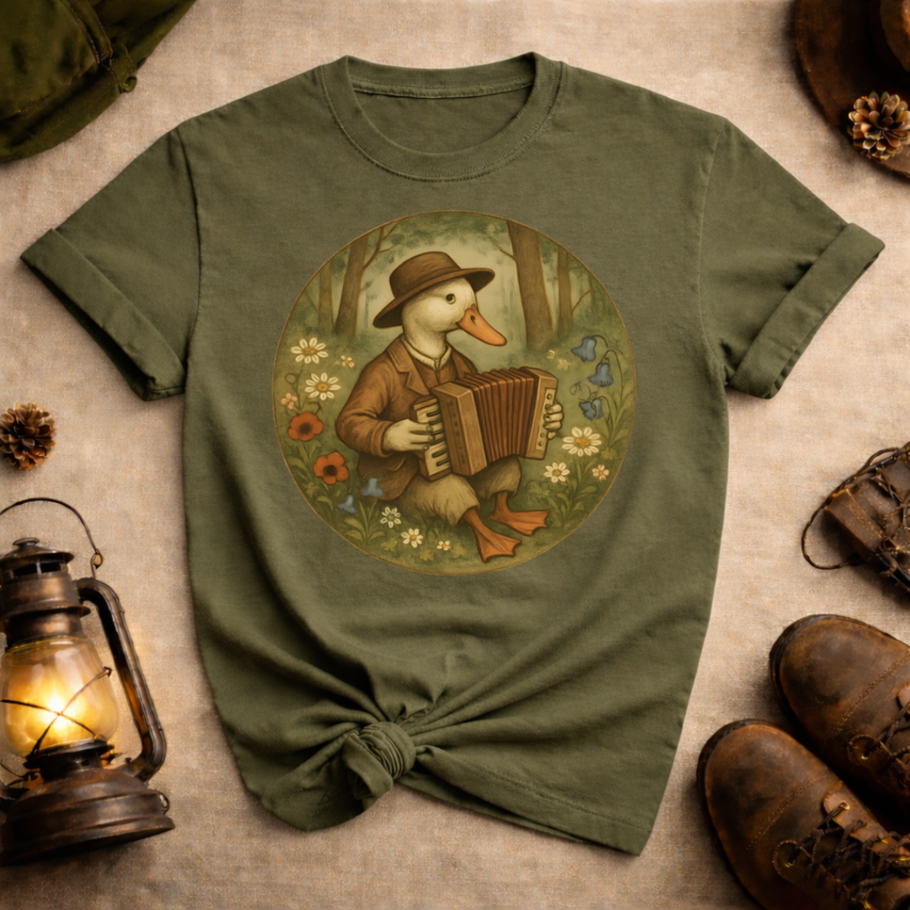 Duck Playing Accordian T-Shirt
