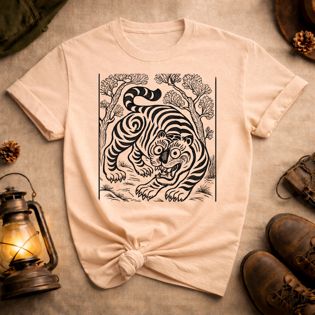 Korean Folk Art Tiger T-Shirt