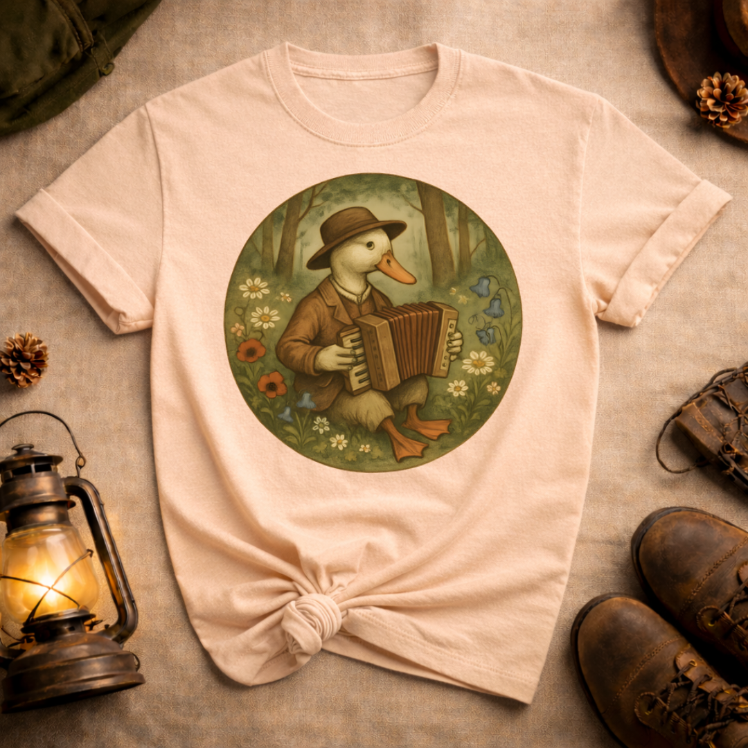 Duck Playing Accordian T-Shirt
