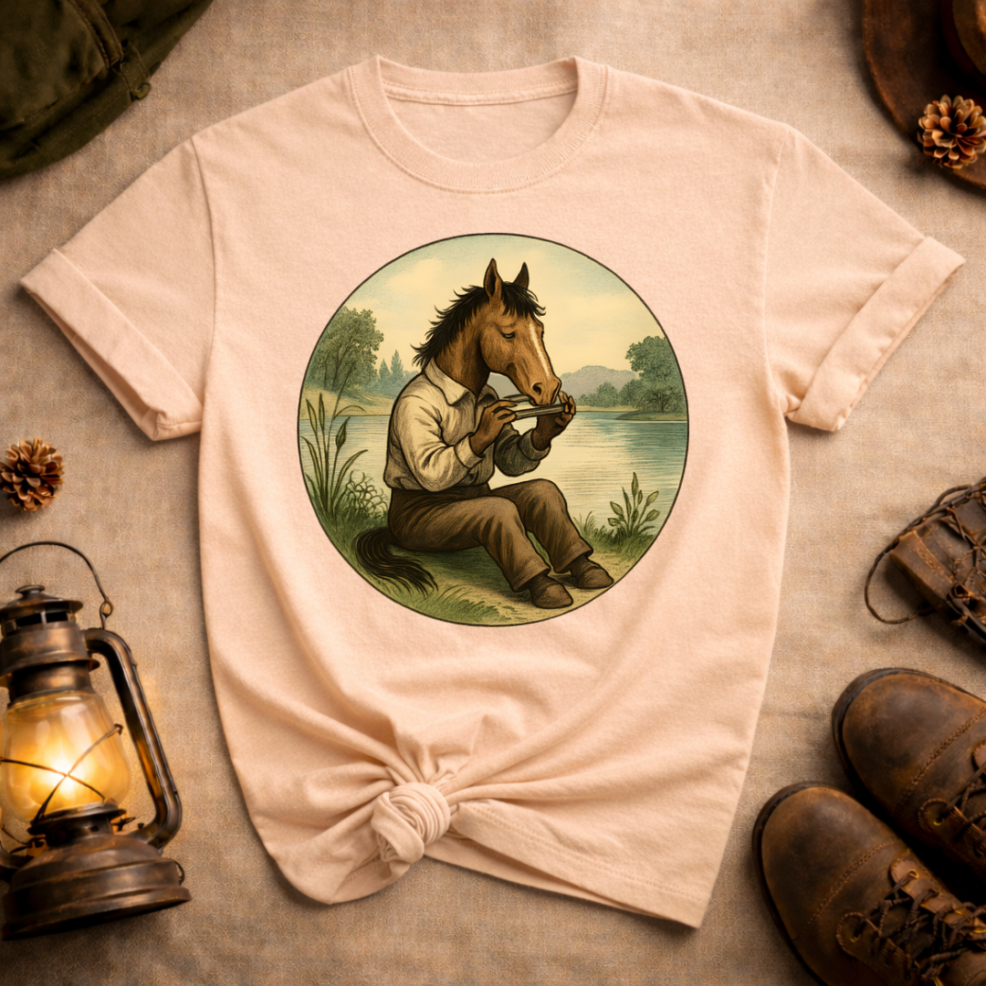 Horse with Harmonica T-Shirt