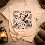 Korean Folk Art Crane 2 T-Shirt