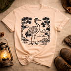 Korean Folk Art Crane 3 T-Shirt