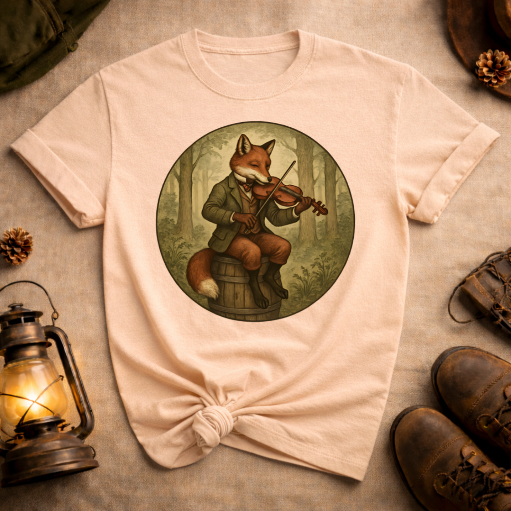 Fox Playing Violin T-Shirt