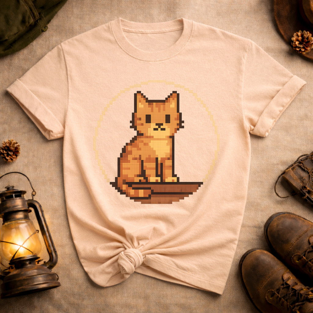 Pixel Art Cat T-Shirt
