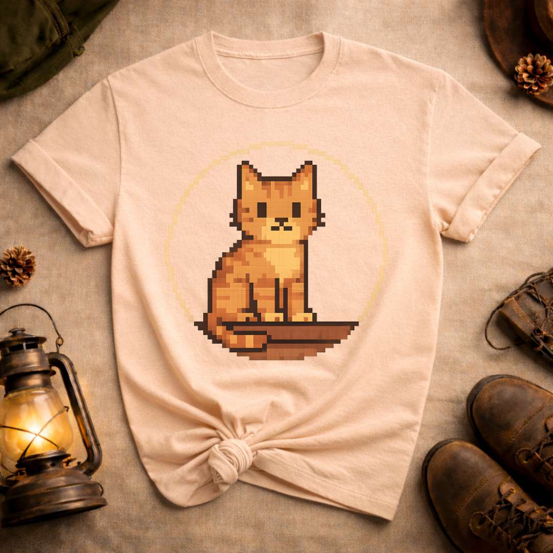 Pixel Art Cat T-Shirt