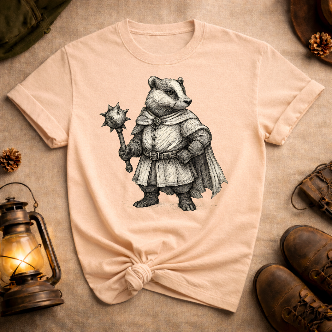 Badger with Spiked Mace T-Shirt
