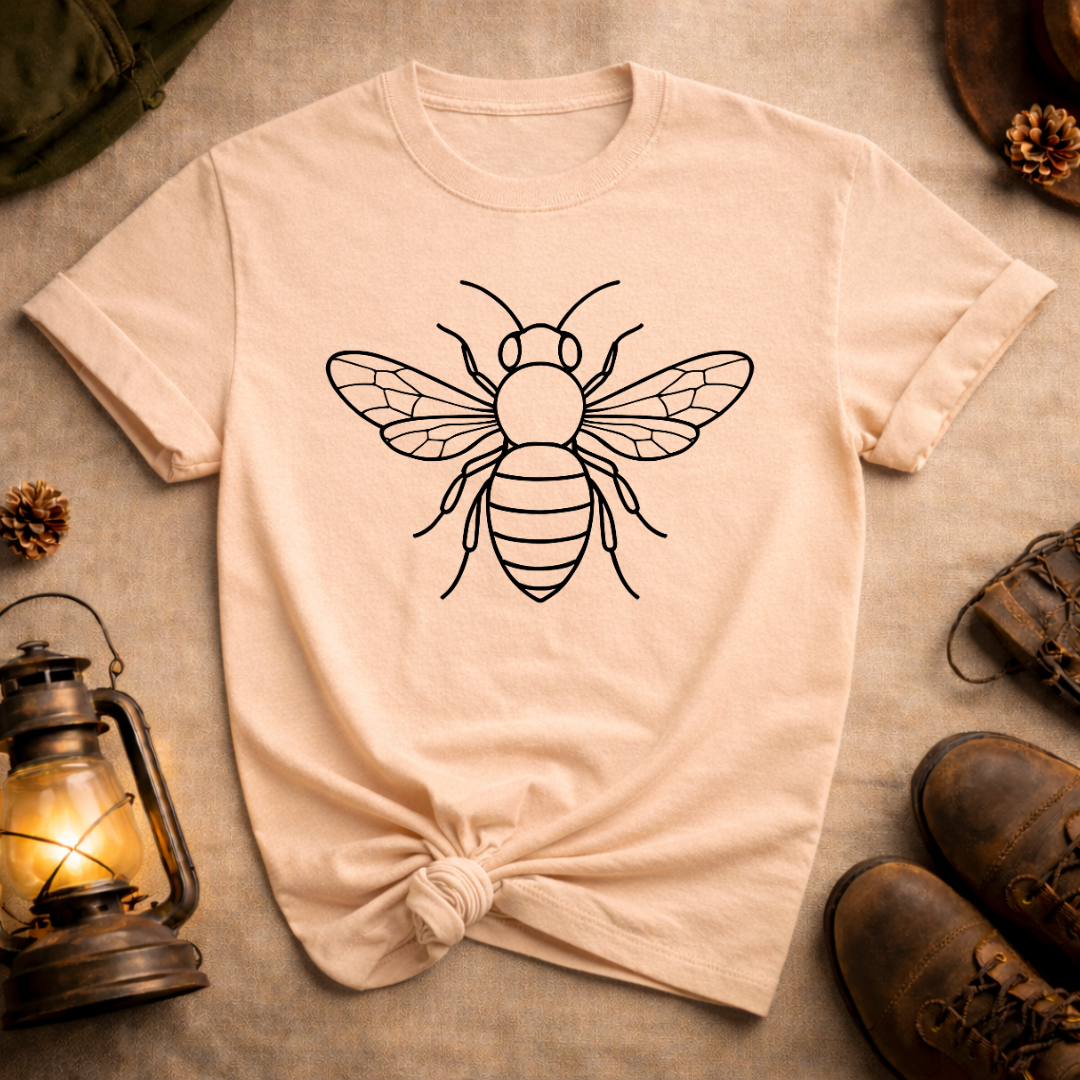 Line Art Bee T-Shirt