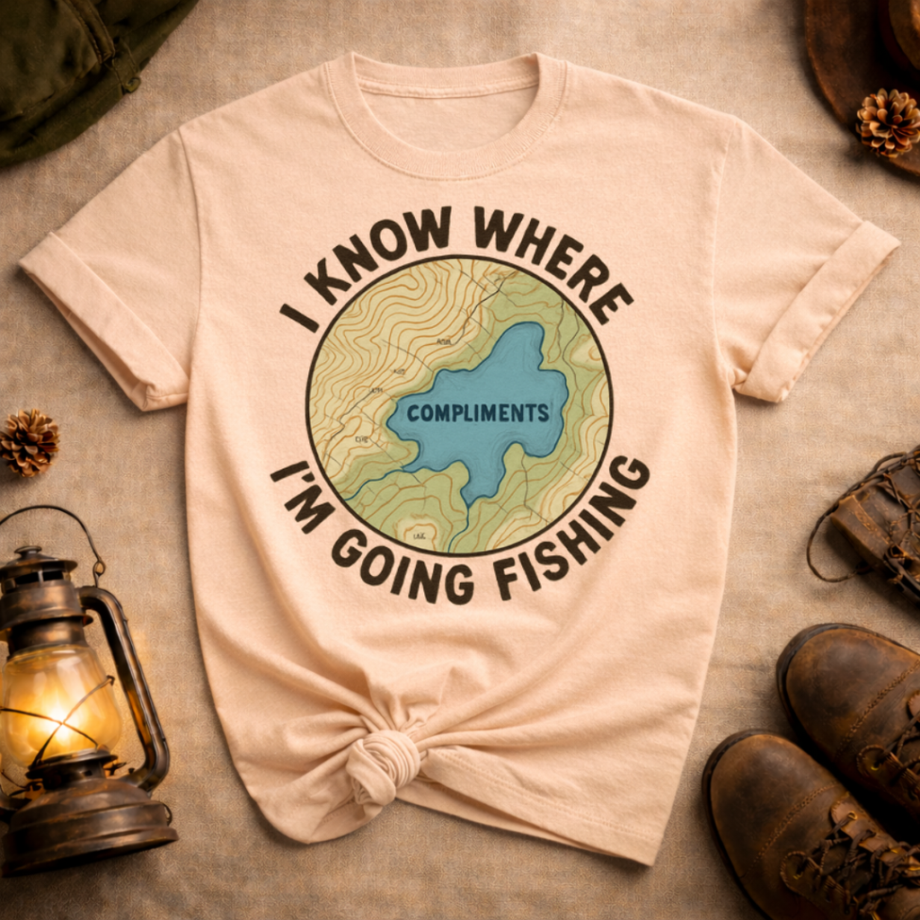 I Know Where I'm Going Fishing T-Shirt