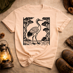 Korean Folk Art Crane 1 T-Shirt