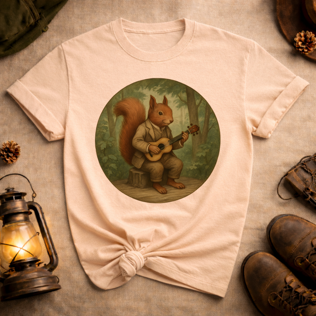 Squirrel Playing Ukulele T-Shirt