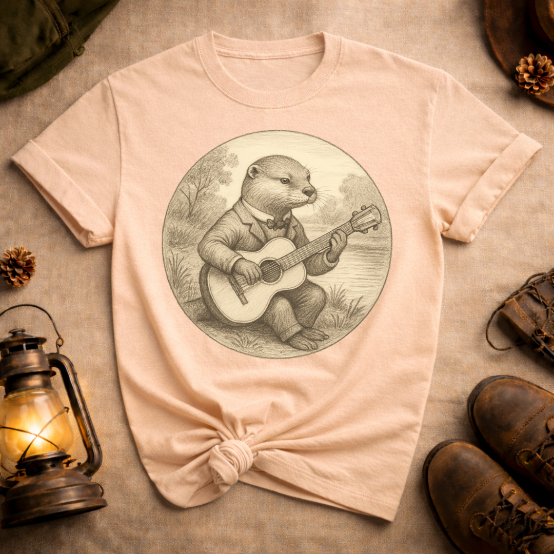 Otter Playing Guitar T-Shirt