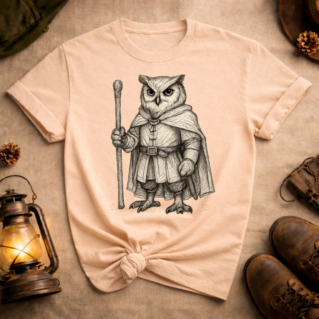Owl with Staff T-Shirt