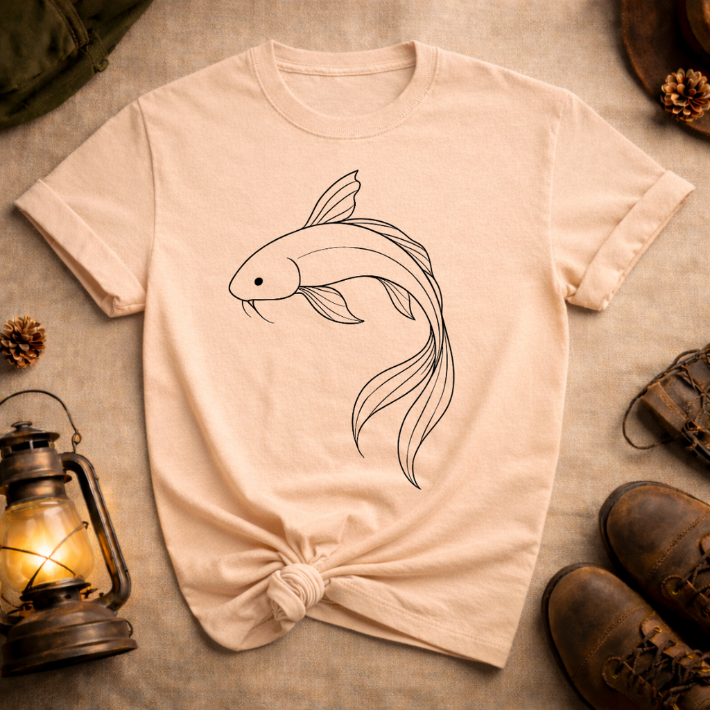Line Art Koi T-Shirt
