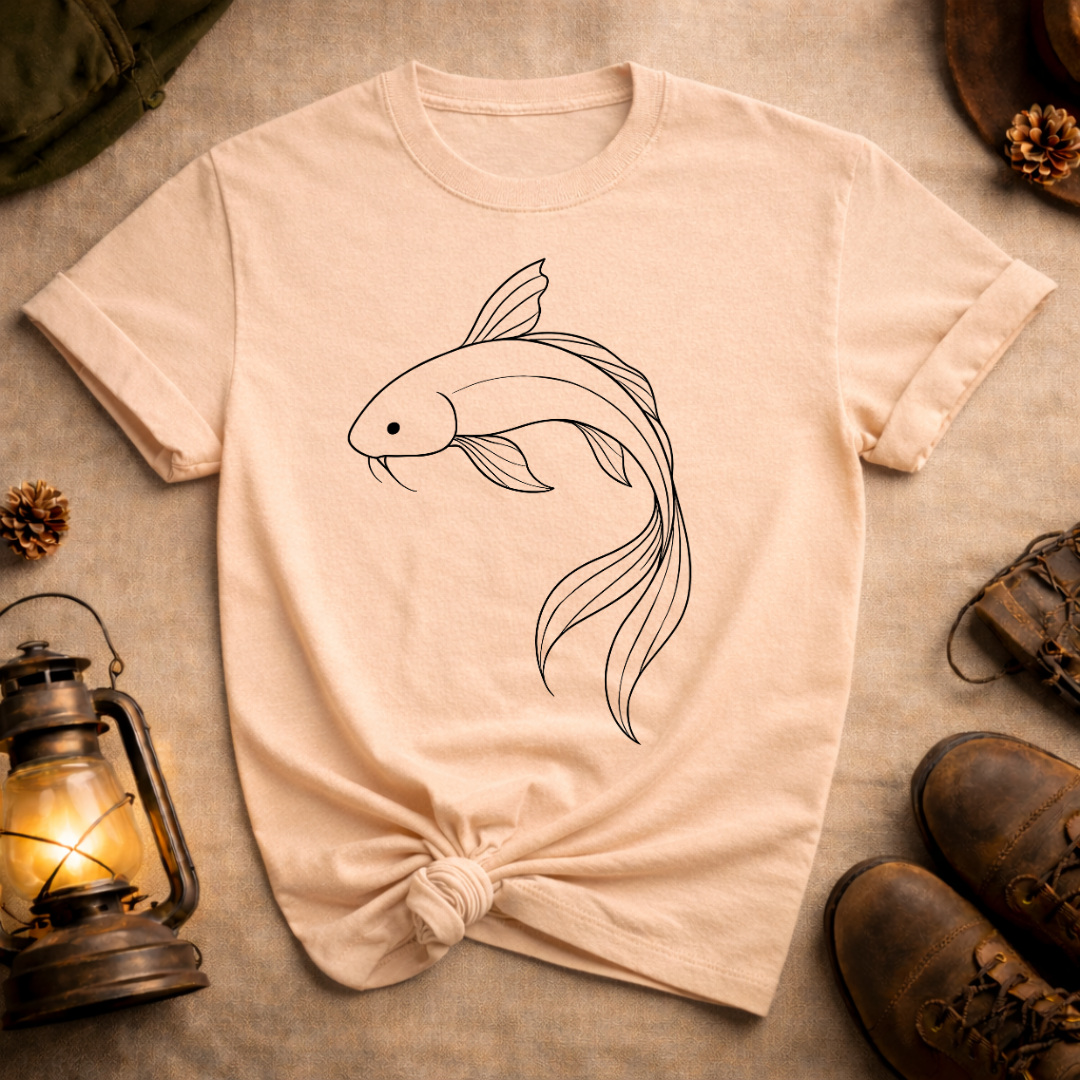 Line Art Koi T-Shirt