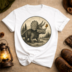 Triceratops with Butterfly T-Shirt