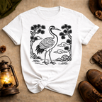 Korean Folk Art Crane 3 T-Shirt