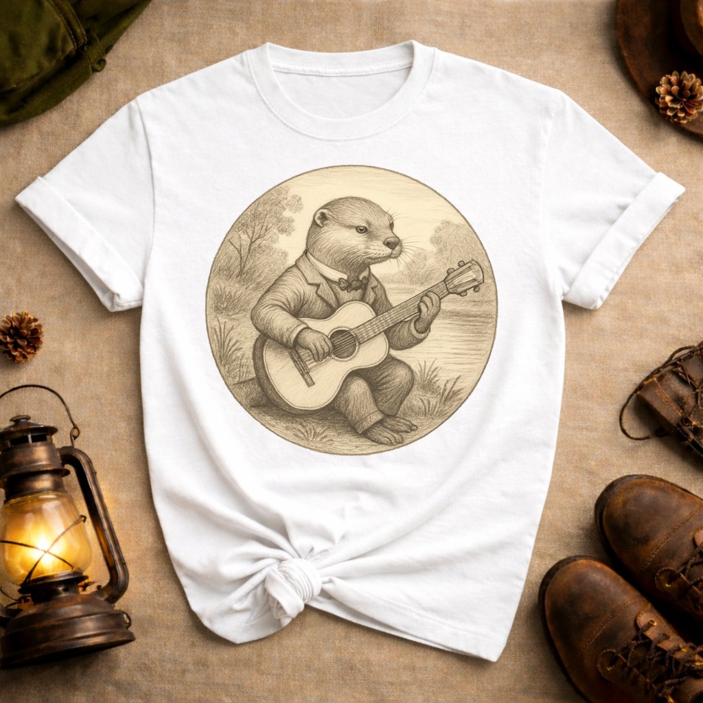 Otter Playing Guitar T-Shirt