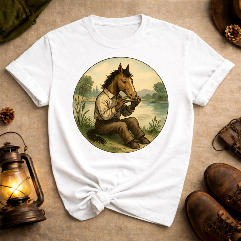 Horse with Harmonica T-Shirt