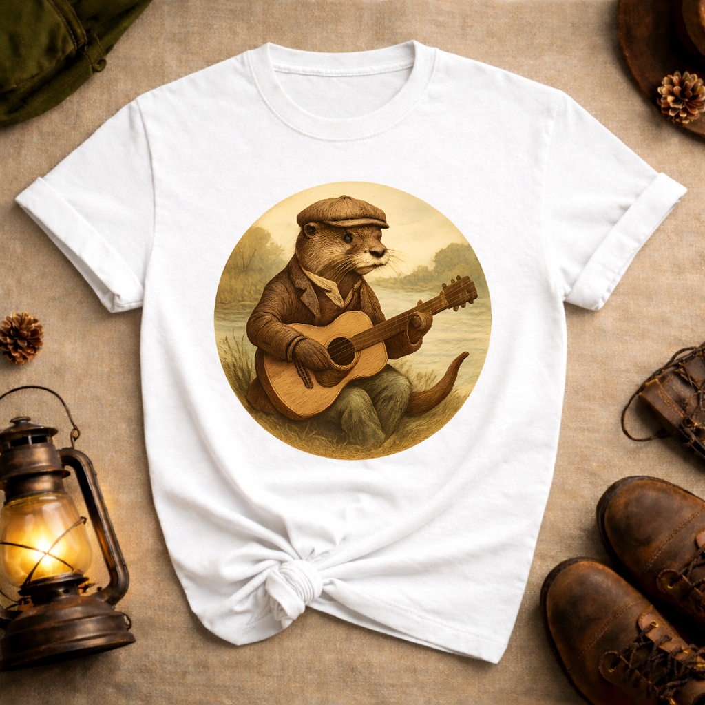 Otter with Guitar T-Shirt
