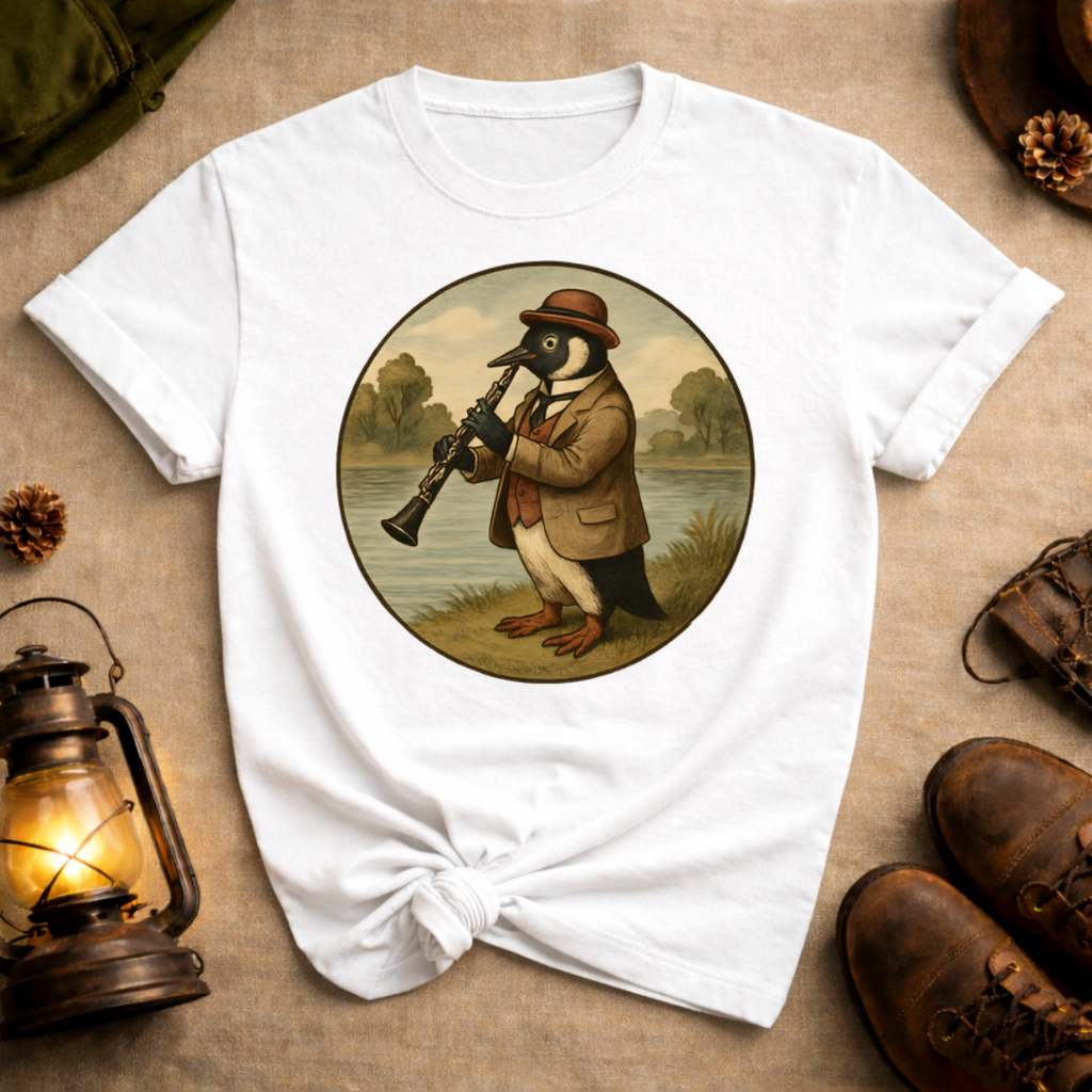 Penguin Playing Clarinet T-Shirt