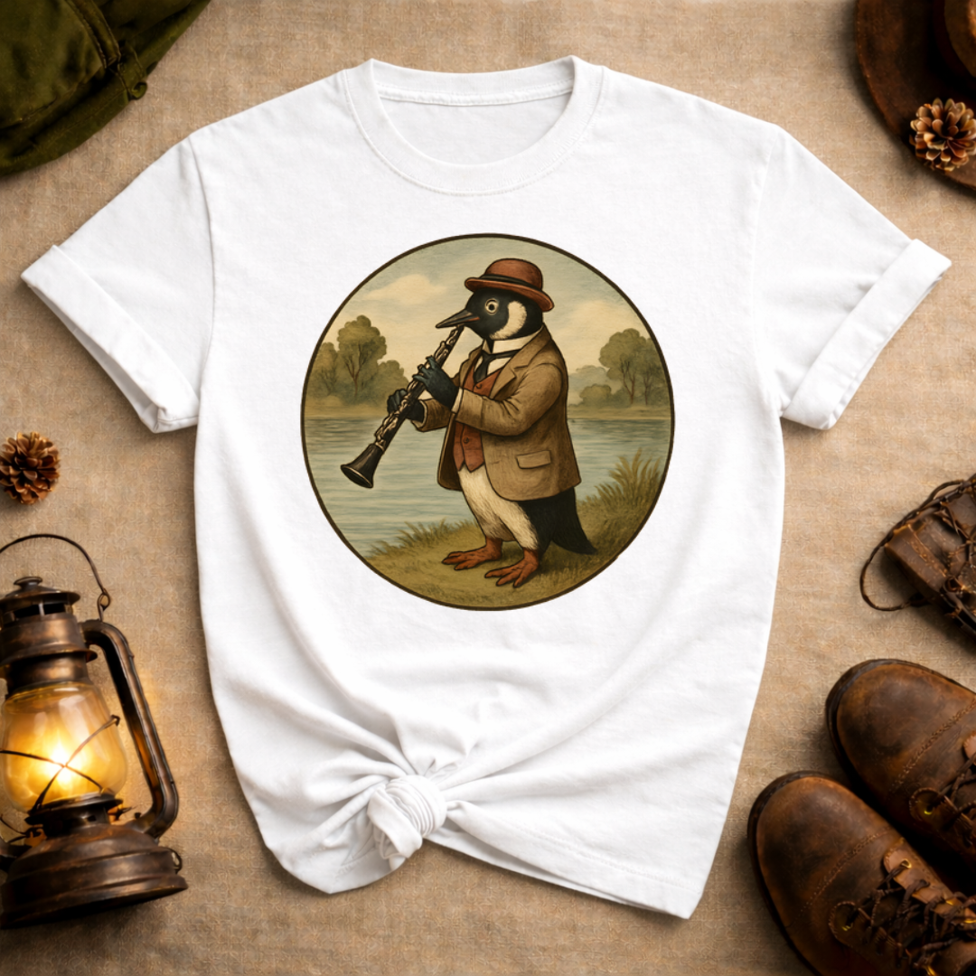 Penguin Playing Clarinet T-Shirt