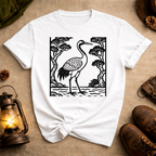Korean Folk Art Crane 1 T-Shirt