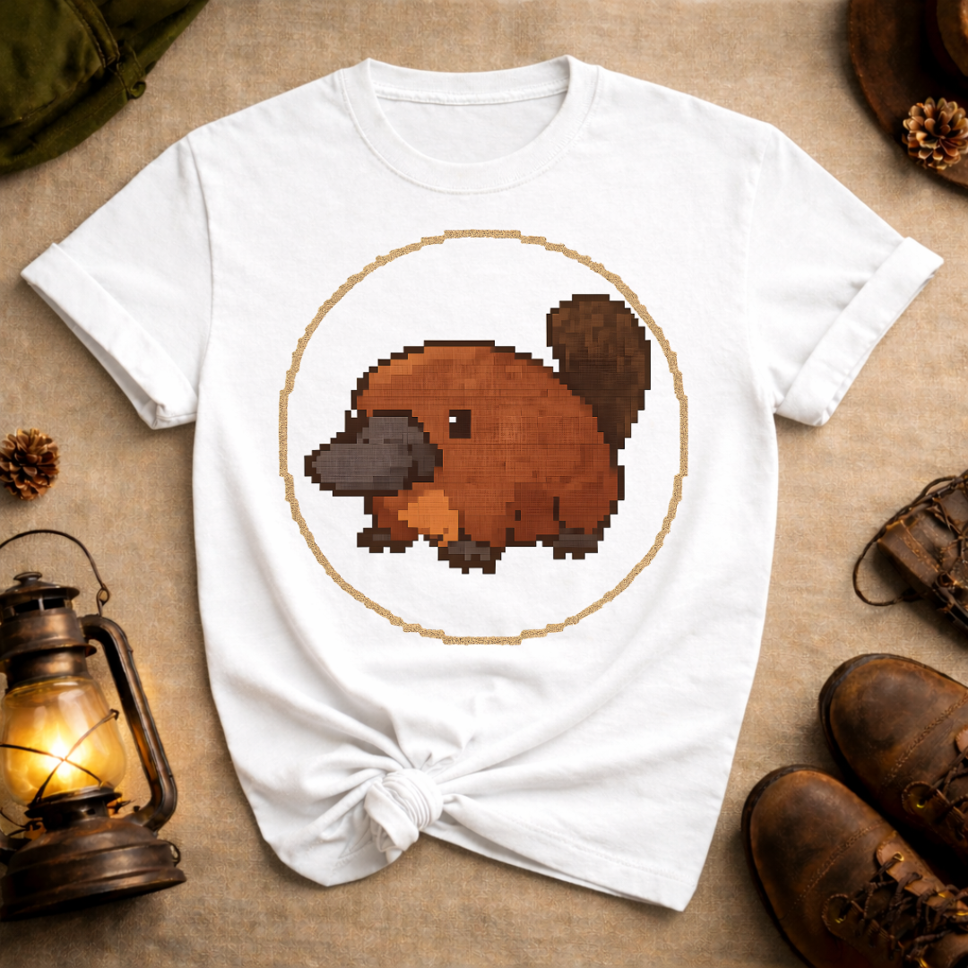 Retro Pixel Art Platypus T-Shirt