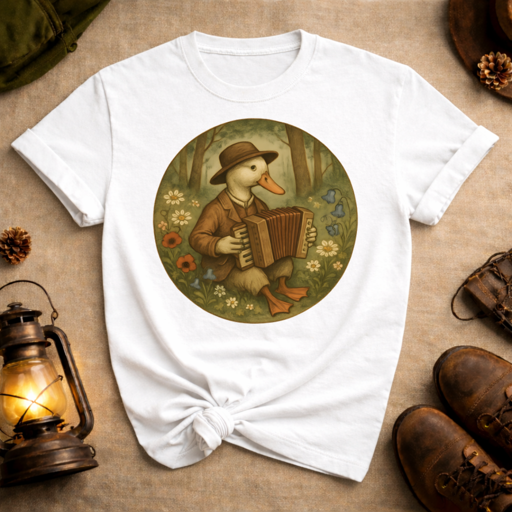 Duck Playing Accordian T-Shirt