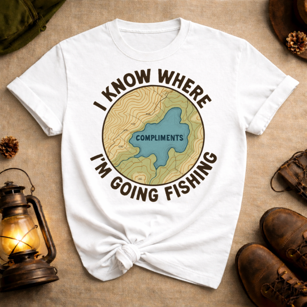 I Know Where I'm Going Fishing T-Shirt
