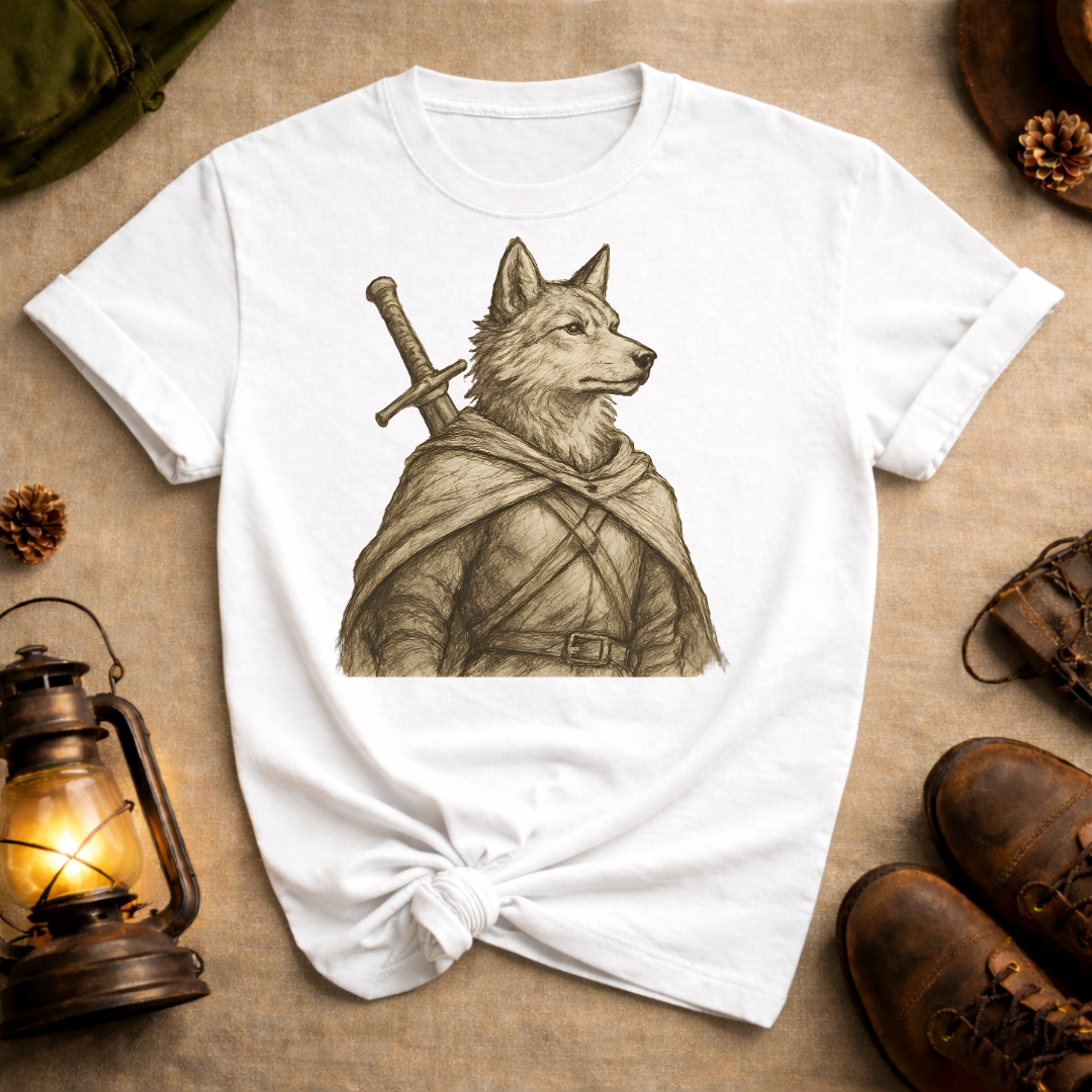 Wolf with Longsword T-Shirt