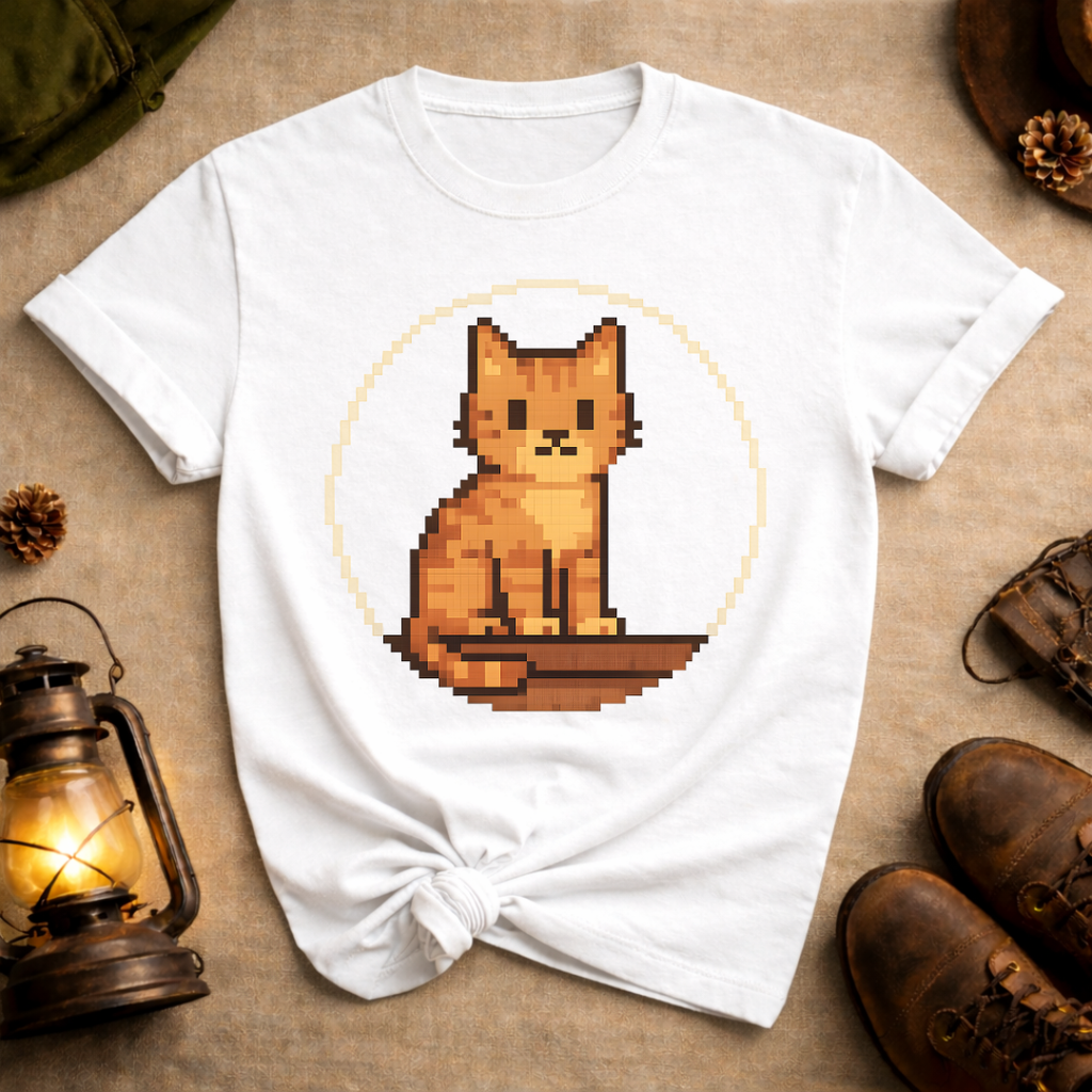 Pixel Art Cat T-Shirt