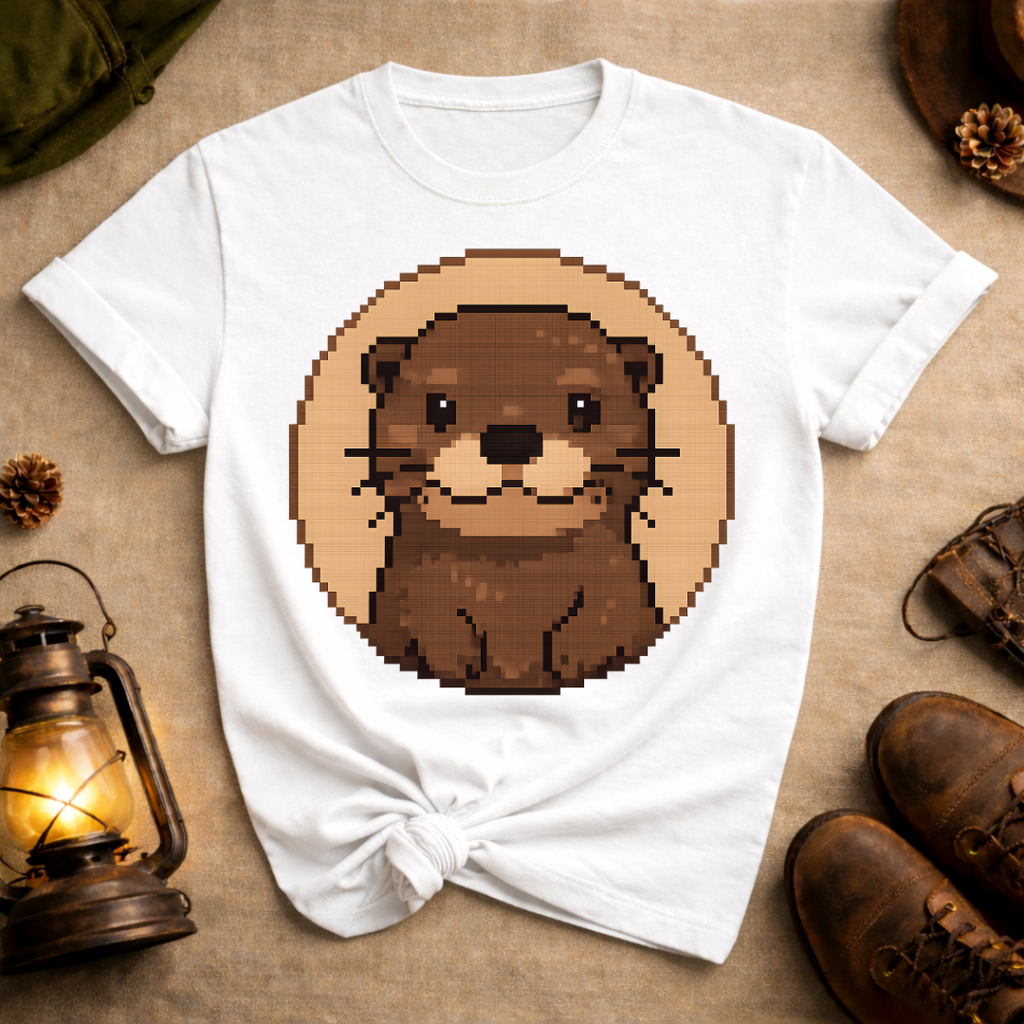 Pixel Art Otter T-Shirt
